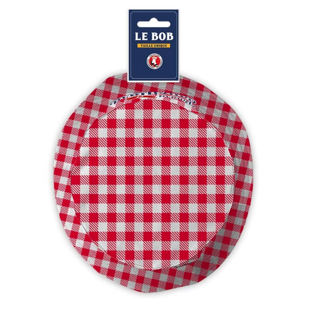 STC — Bob humoristique vichy rouge et blanc adulte unique – Image 2