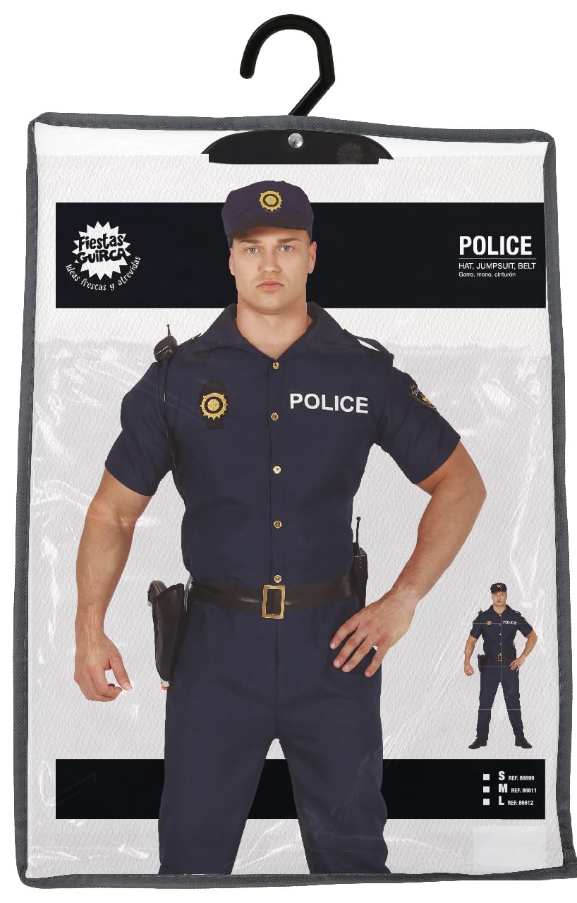 FIESTAS GUIRCA — Déguisement de policier homme taille 48-50 – Image 6