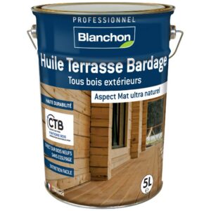Huile Terrasse Bardage - BLANCHON - 5 Litres - Chêne Moyen