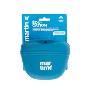 martin Pochette à friandises en Silicone pour Chien - Fermeture aimantée, Pince d’Attache, Rangement friandises ou Sacs à déjection - Éducation Canine, Promenade - 4 Coloris (Bleu)