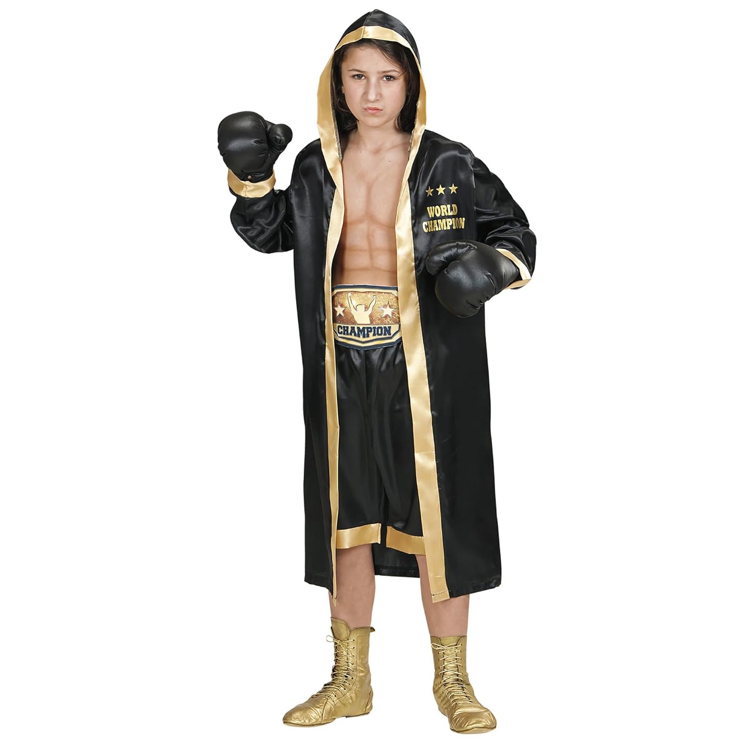 W WIDMANN MILANO Party Fashion - Costume enfant Boxer World Champion, sportif, kickboxer, déguisements de carnaval