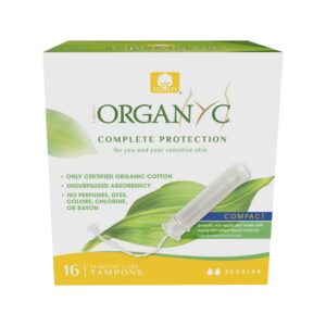 ORGANYC — Tampons regular avec applicateur, 16 unités