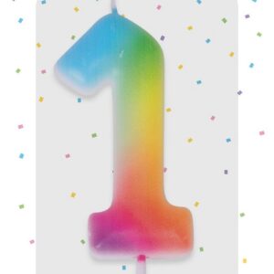 Alternative view of P'TIT CLOWN — Bougie Anniversaire Chiffre 1 Multicolore