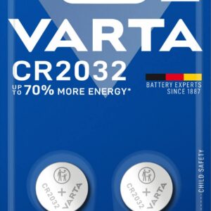 VARTA Piles Bouton CR2032, lot de 2, Lithium Coin, 3V, emballage sécurisé pour les enfants, pour petits appareils électroniques - clés de voiture, télécommandes, balances