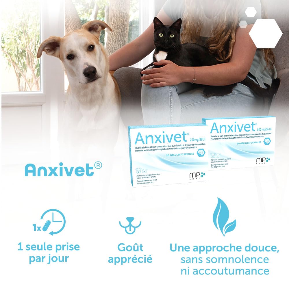 MP LABO Anxivet — Complément Chien et Chat 30 gélules – Image 3