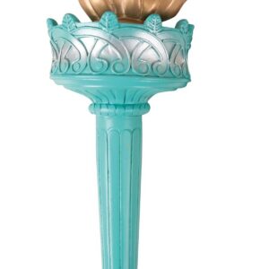 P'TIT Clown - 54029 - Torche Statue de la Liberté, Flamme, Flambeau - Accessoire de Déguisement - Carnaval, Soirées à Thèmes, JO, Halloween, Nouvel an, Anniversaire - Plastique - 30 cm