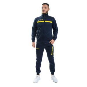 Givova, survêtement givova un full zip, bleu/jaune, M
