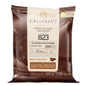 Callebaut N° 823 (33,6%) - Chocolat de Couverture au Lait Belge - Finest Belgian Milk Chocolate (Callets) 400g