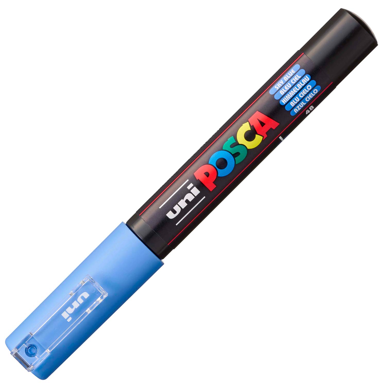 uni-ball Marqueur Uni Posca 186747 - Pointe ogive extra fine - 0,7 mm - Bleu ciel, bleu