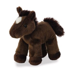 Aurora, 16486, Mini Flopsies Chestnut Le Cheval 20 cm, Peluche, Marron