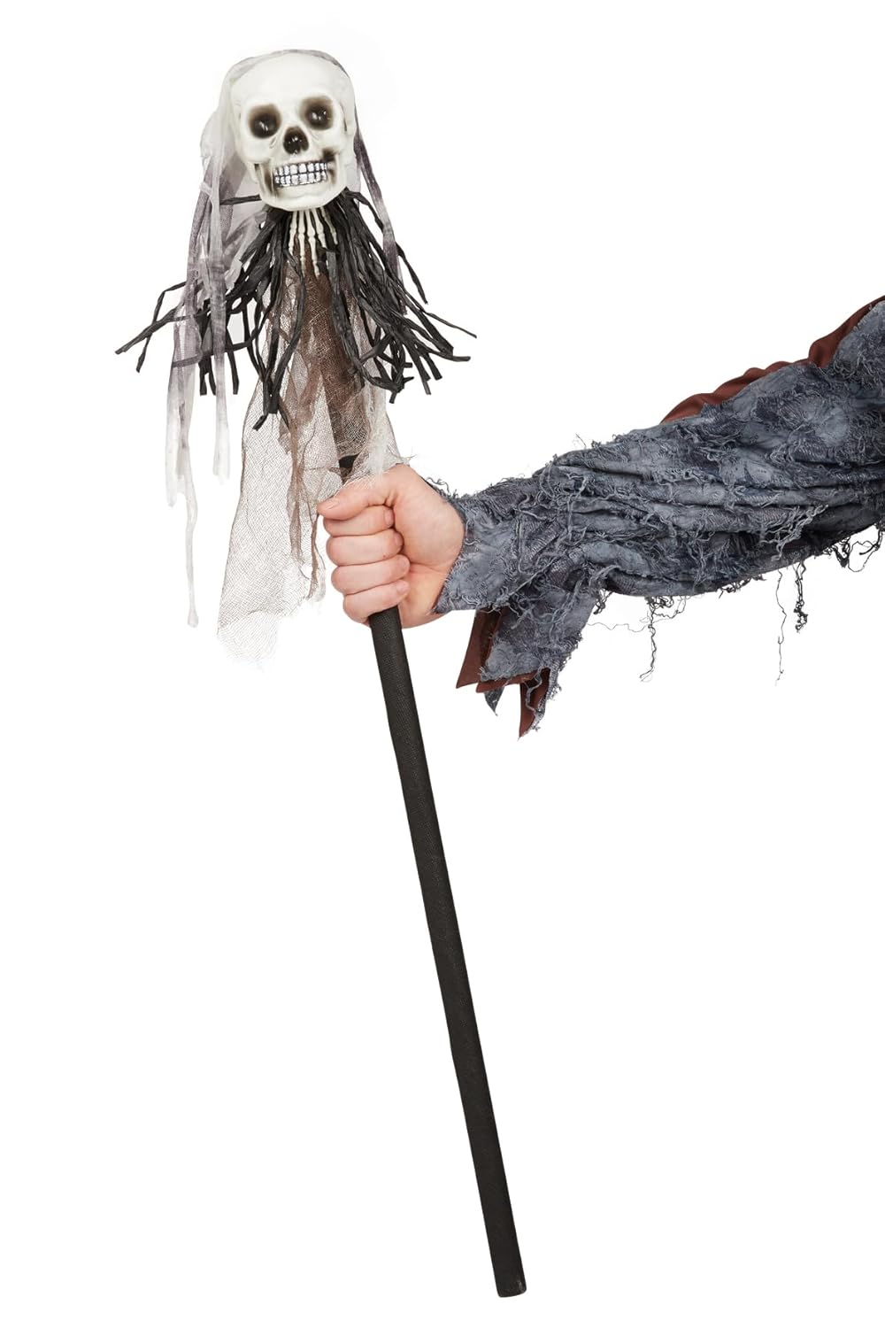 P'TIT Clown - 22217 - Bâton de Prêtre Vaudou pour Déguisement Halloween - 90 cm - Accessoire en Plastique Idéal pour Compléter Votre Costume Effrayant