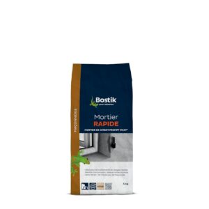 Bostik – Mortier Rapide – Mortier de Montage – Sol et Mur – Intérieur et Extérieur – Prise 10 Minutes – Sans Retrait – Couleur : Beige – 1 sac 5 kg