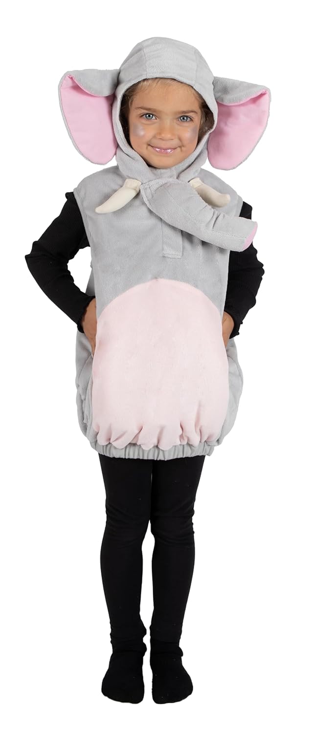P'TIT CLOWN - Déguisement Animal Enfant - Parfait pour Carnaval, Fêtes Costumées et Évènements à Thème (Éléphant, 5-6 ans)