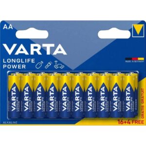 Alcalines Marque VARTA Modèle VARTA LONGLIFE Power AA X16+4 gratuits