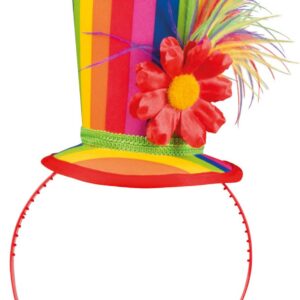 Boland 55510 - Serre-tête Blossom, Tiare avec mini chapeau, Accessoires de déguisement pour carnaval, anniversaire ou fête à thème, Chapeau de clown, Accessoire pour costumes de carnaval