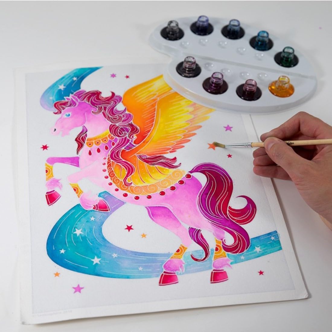 SENTOSPHÈRE Aquarellum — Kit Peinture Licornes et Pégases – Image 2