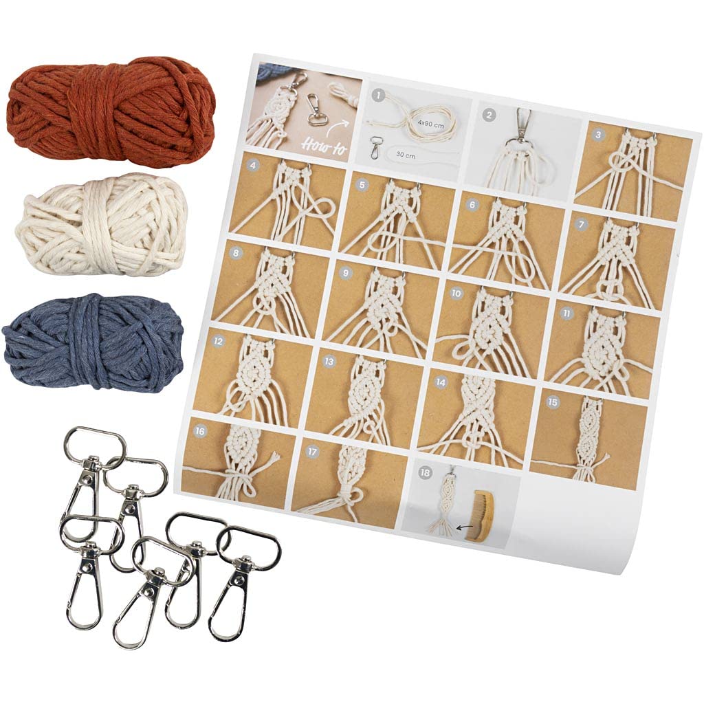 CREATIV — Kit de Macramé Porte-clés Teal – Image 3
