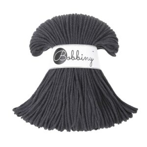 Bobbiny Corde Macramé Tressée Junior 3mm (Charcoal) 100m