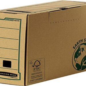 Fellowes Earth Series Lot de 20 Boîtes d'archives A4+ dos de 10 cm montage manuel Marron