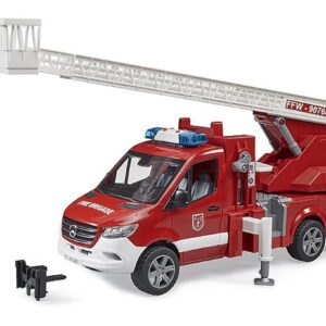 bruder 02673 - Mercedes-Benz Sprinter Pompiers avec échelle pivotante Pompe et module Light & Sound - 1:16 Véhicule d'intervention, bworld, Véhicule de lutte contre l'incendie, Pompier