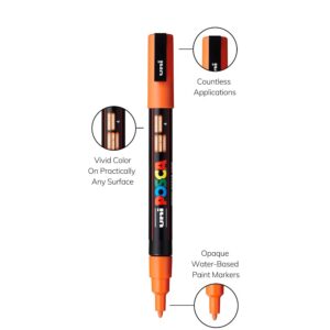 Alternative view of POSCA PC-3M — Marqueur peinture orange foncé