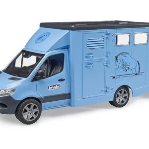 bruder 02674 - Mercedes Benz Sprinter Transport d'animaux avec 1 cheval - 1:16 Véhicules, Ferme, Agriculture, Ferme équestre, Accessoires d'équitation, Écurie, Remorque pour chevaux, bworld,