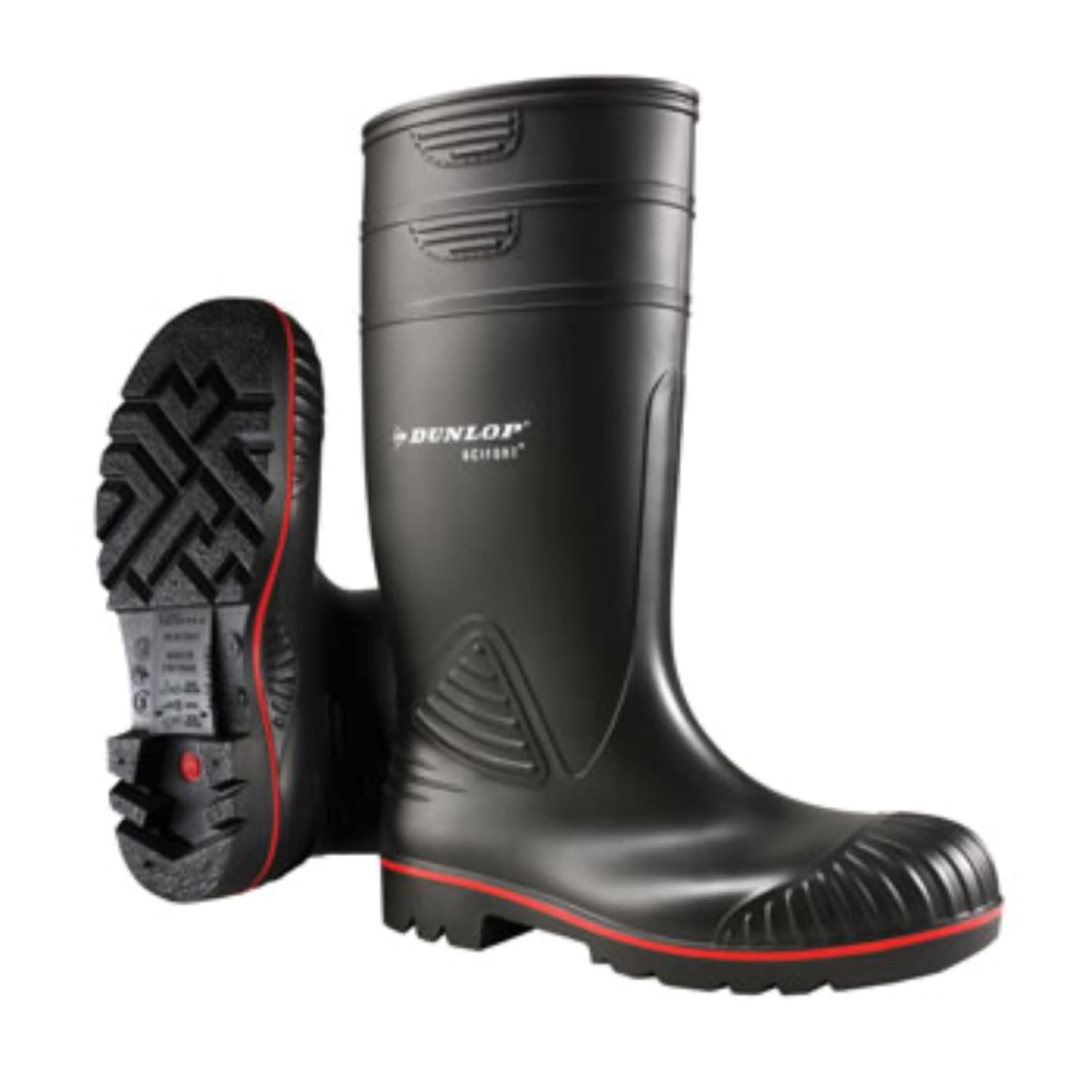 DUNLOP Protective Footwear, A442031, Acifort Heavy Duty Full Safety, Noir/Rouge, Taille 49 EU