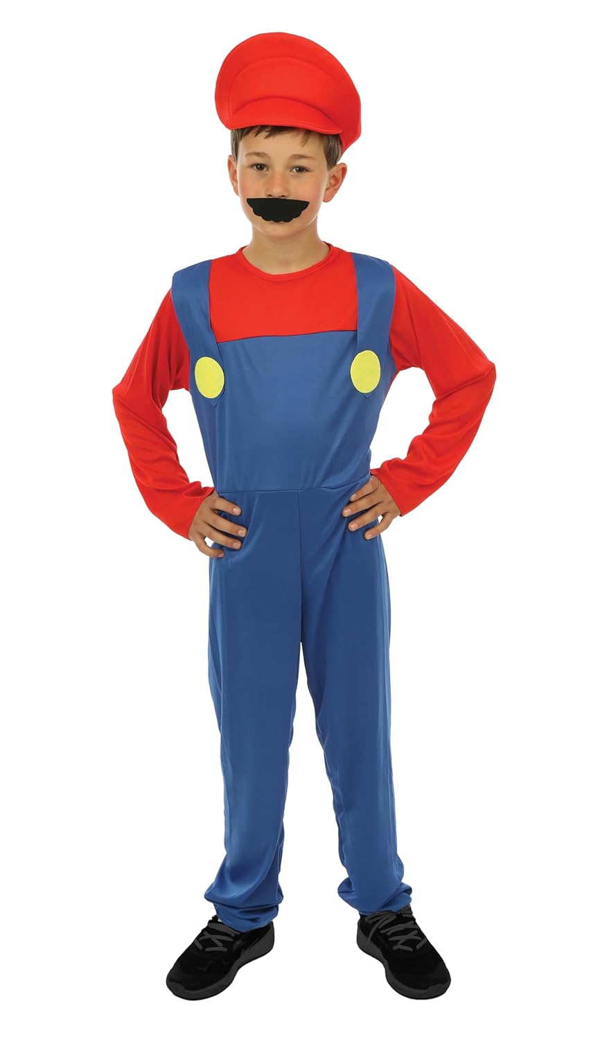 P'tit Clown - 77103 - Costume plombier - enfant - bleu, rouge - 7/9 ans