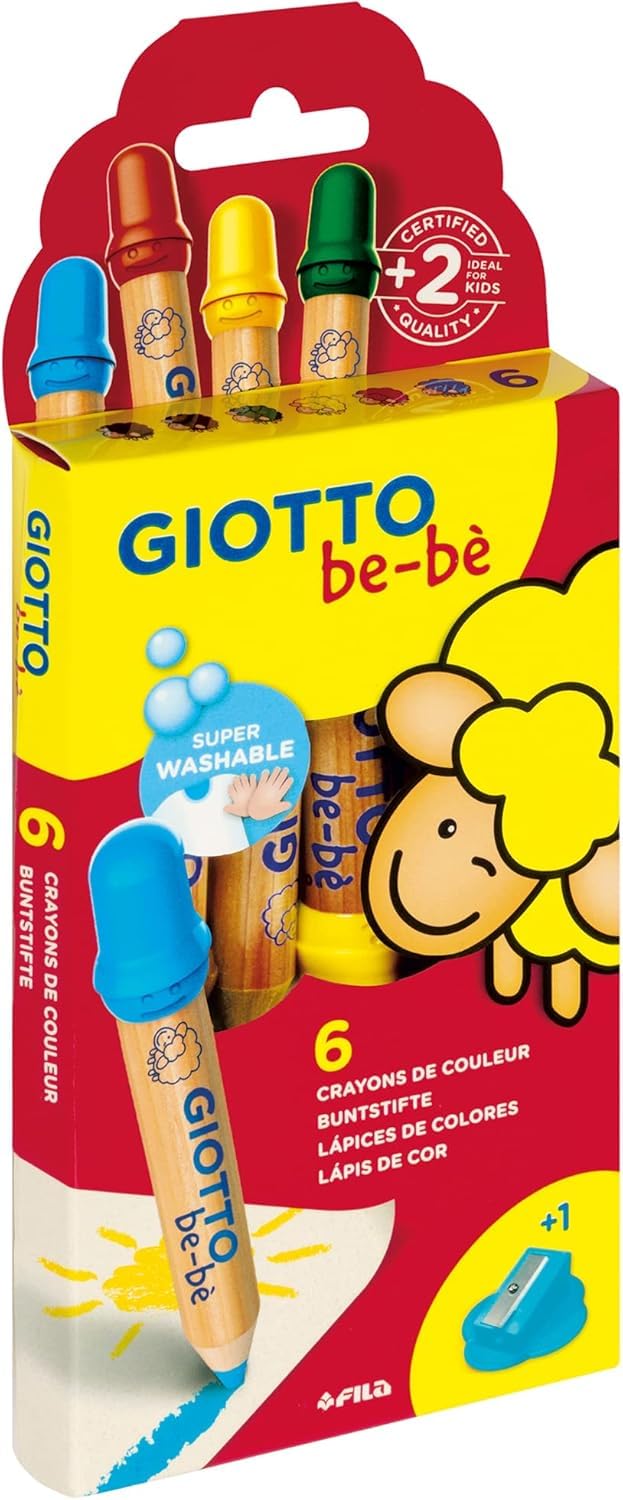 GIOTTO be-bè - Etui 6 maxi crayons + 1 taille-crayon