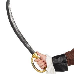 P'tit Clown - Épée Factice - Accessoire Déguisement Légionnaire, Soldat, Gladiateur, Chevalier - pour Carnaval, Halloween, Cosplay, Fêtes à Thèmes - Plastique (Noir, 68 cm)