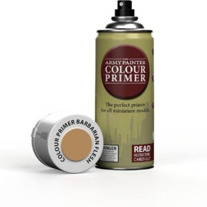 The Army Painter, Colour Primer Barbarian Flesh, 400 ml Spray Acrylique Chair de Barbare, Apprêt pour la Peinture de Figurines Warhammer et Donjon et Dragon