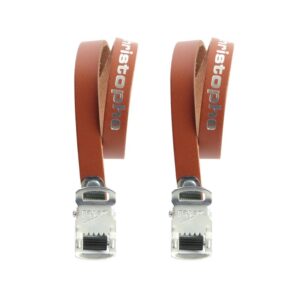 ZEFAL Christophe 516-Lot de 2 vélo-Cuir Courroie de cale-Pied Cyclisme, Marron (foncé), Taille Unique