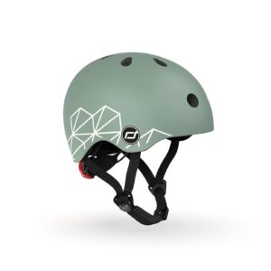 SCOOT AND RIDE — Casque XS Lifestyle lignes vertes
