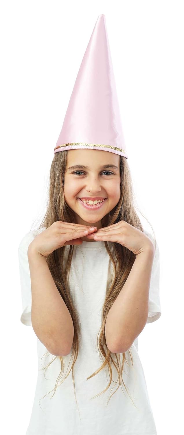 P'tit Clown - 80019 - Chapeau de Fée Rose Enfant - Accessoire de Déguisement Carnaval, Halloween, Cosplay, Fête Déguisée