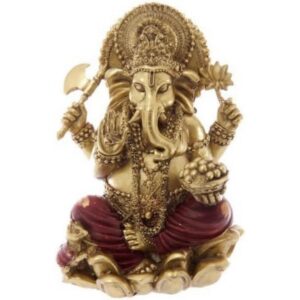 Puckator Statue Ganesh Rouge 16 cm, Mixte, Height 16cm Width 11cm Depth 10cm GAN07