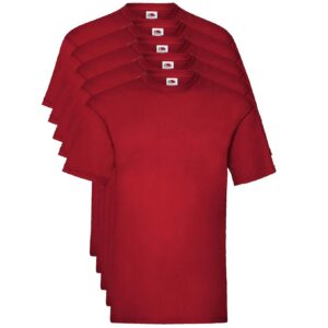 Fruit of the Loom Valueweight 5 Pack, T-Shirt Homme, Rouge (Brick Red BX), XX-Large (Taille Fabricant: 2 X-L)