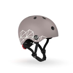 Scoot and ride - Casque XS Motif Lifestyle Lignes Taupe