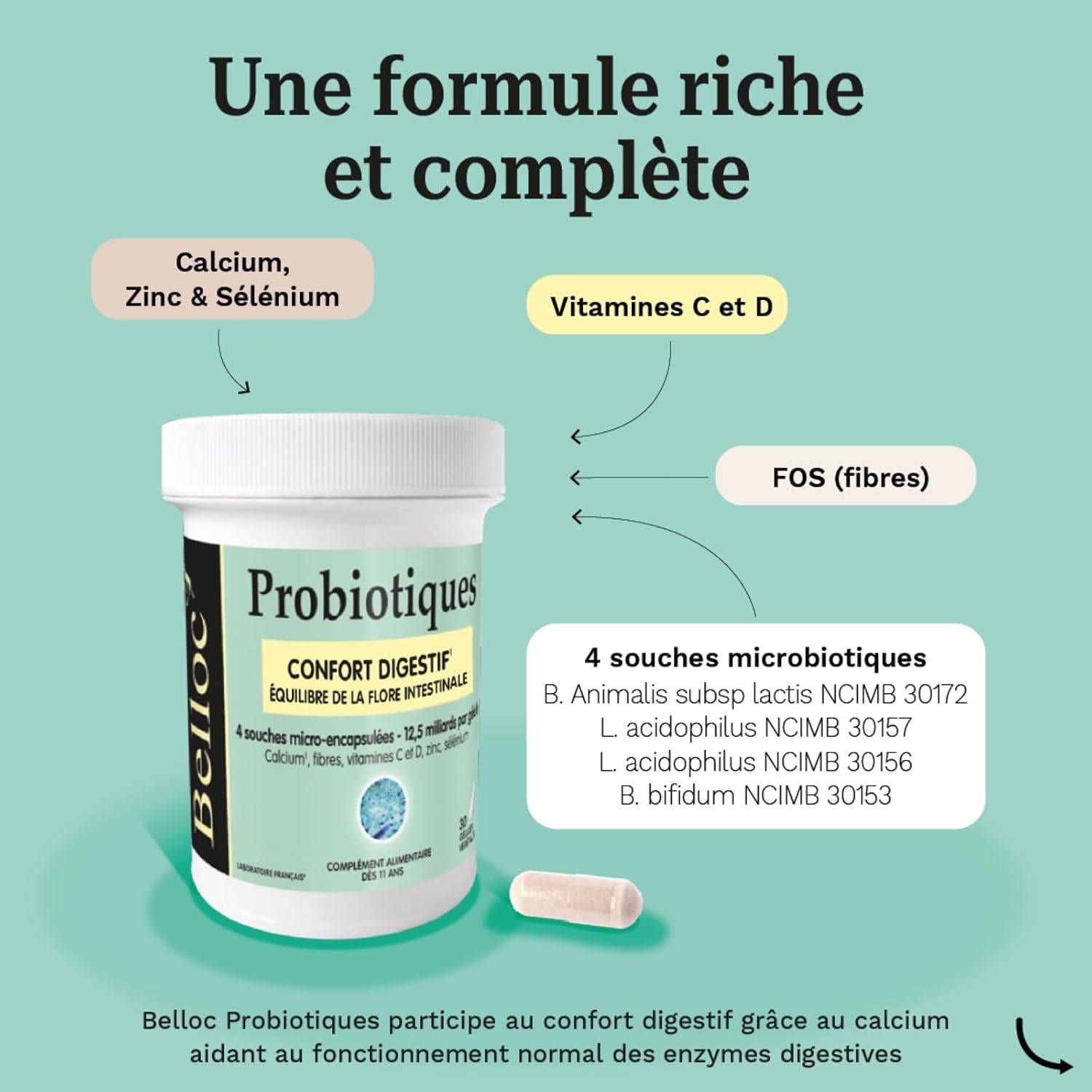 BELLOC — Probiotiques confort digestif 30 gélules végétales – Image 3