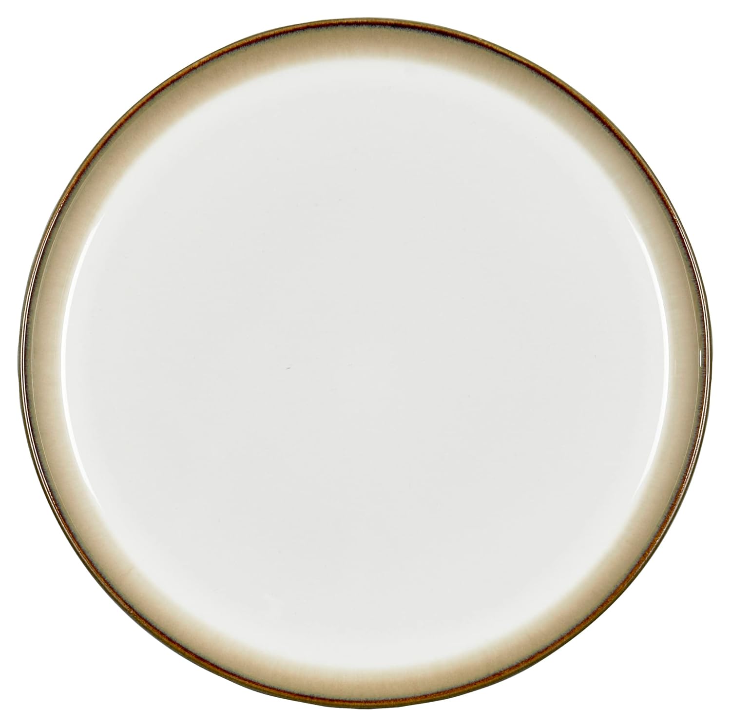 BITZ Assiette, assiette creuse, assiette plate en grès, 27 cm de diamètre, gris/crème