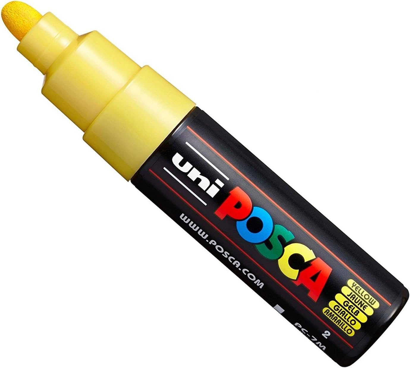 Uni POSCA PC-7M Paint Marker - marqueur – Large Pointe 4,5-5,5 mm – 15 couleurs jaune