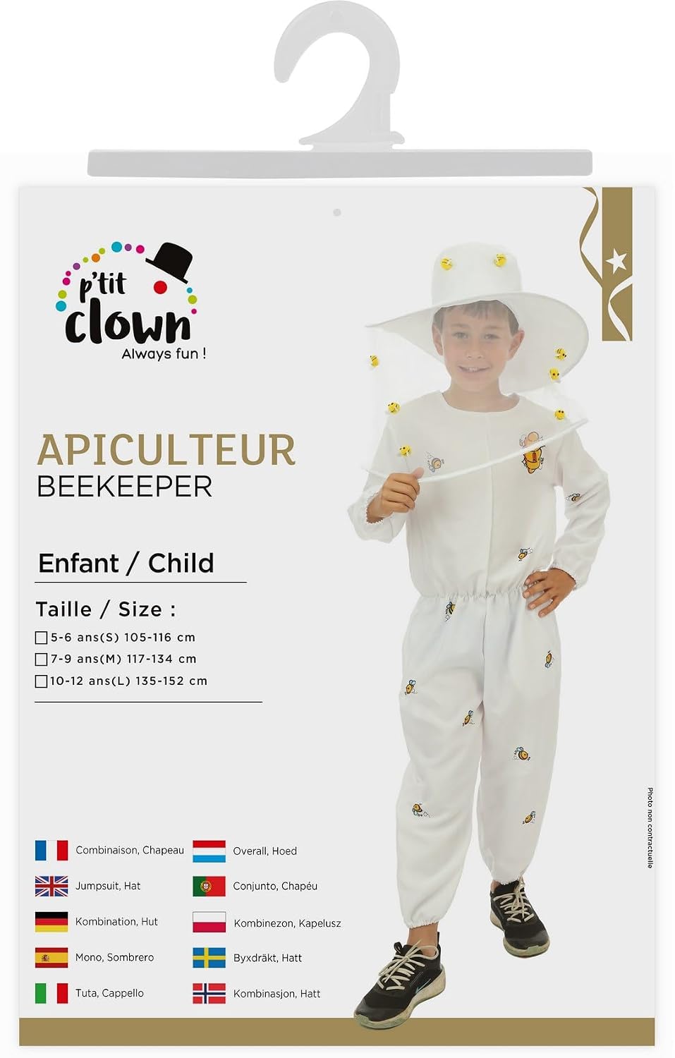 P'TIT CLOWN — Costume Apiculteur Enfant 10/12 ans – Image 4
