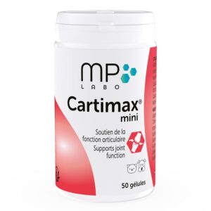 MP Labo Cartimax® - Soutien de la Fonction Articulaire pour Chien et Chat - Glucosamine, Harpagophytum, Reine des Prés, Bambou et Oligo-éléments (Mini 50 gélules)