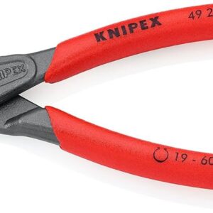 KNIPEX Pince de précision pour Circlips DIN 5254 B - Arbre:19-60mm - Pointes: 1,8mm; Coudées à 90° -Longueur : 165 mm - Très Résistante en Usage Continu SC - 49 21 A21 SB