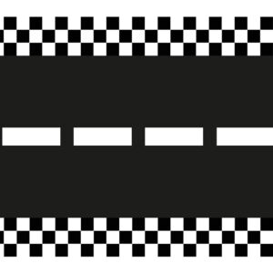 PartyDeco - Chemin DE Table INTISSÉ Course Auto RÉTRO 40CMX5M