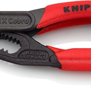 Knipex Cobra Mini-Pince multiprise, 125 mm, écrous jusqu'à 27 mm, tuyaux jusqu'à 30 mm, réglage fin par bouton pression, autobloquante, 87 01 125