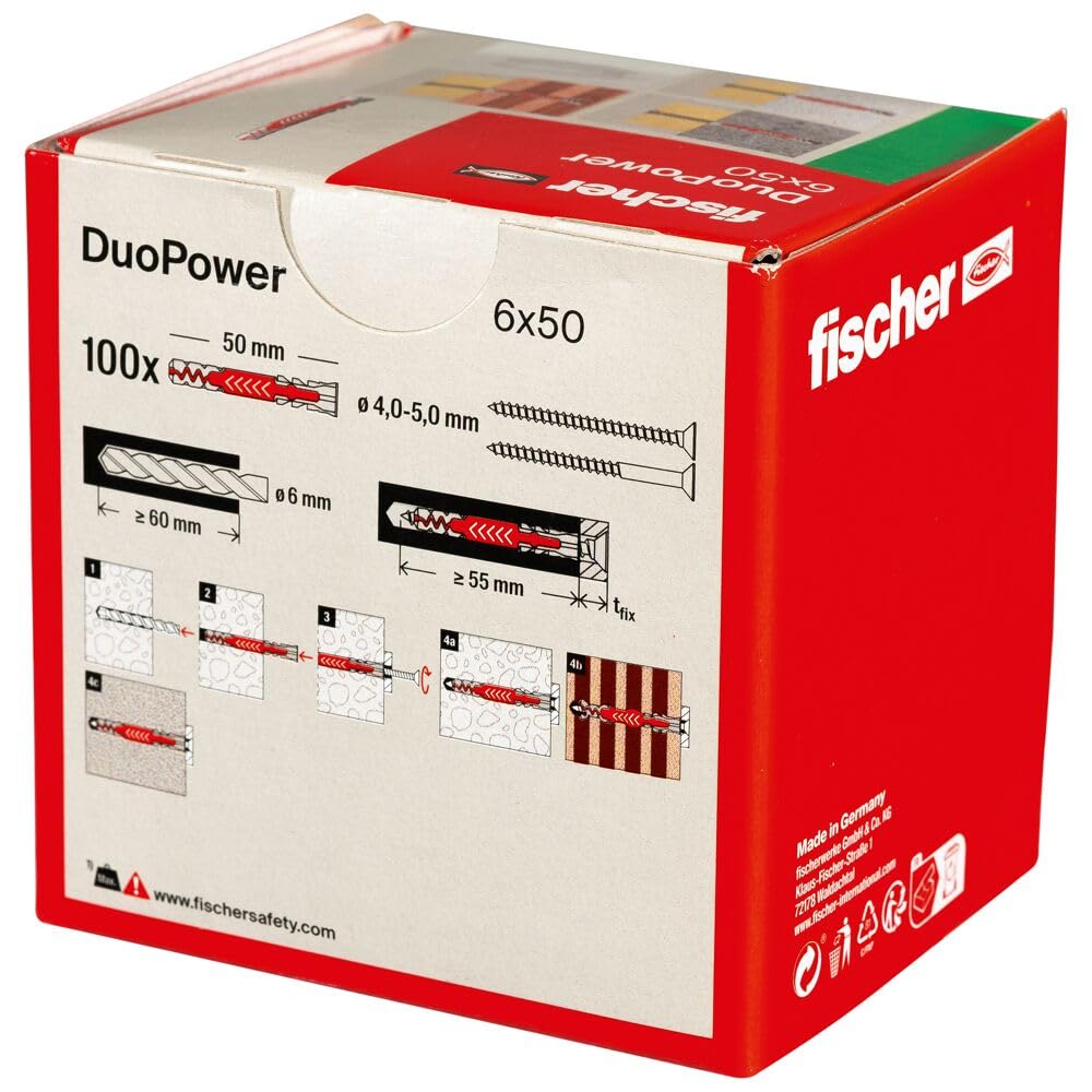 FISCHER DUOPOWER — Cheville bi-matière 6x50, boîte de 100 – Image 2