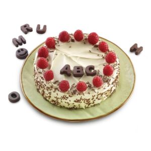 Silikomart 26.169.77.0065 SF169 Moule pour Chocolat et Glace Forme Lettres ABC 82 Cavités Silicone Marron