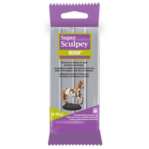 Super Sculpey Pâte polymère, grise, 15,08 x 7,62 x 3,97 cm