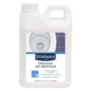 STARWAX Detartrant WC Broyeurs - 2L - Idéal Pour Détartrer Les WC Broyeur - Détartre Sans Altérer Le Mécanisme - Compatible avec les Fosses Septique - WC Chimique