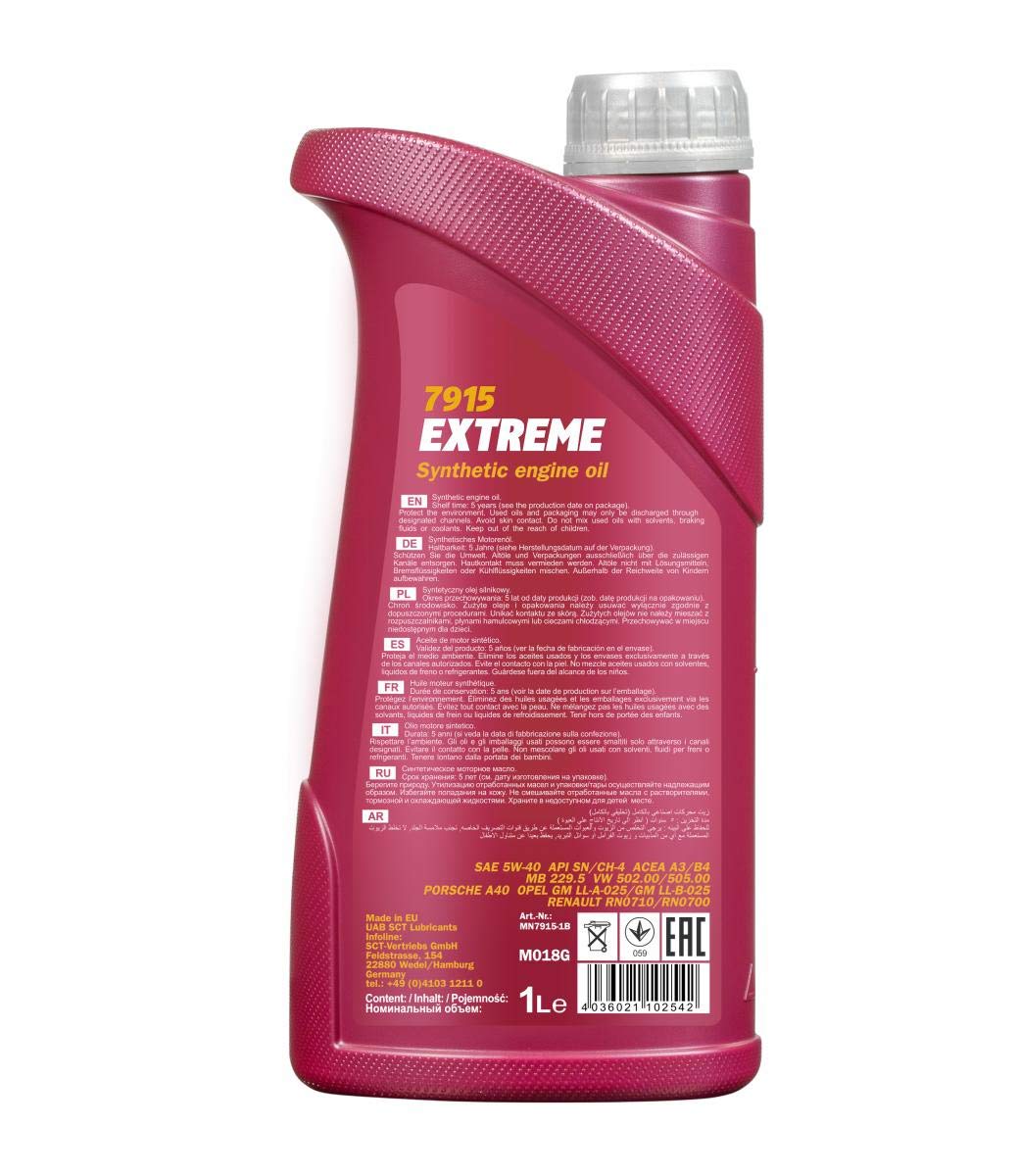MANNOL Huile moteur Extreme 5W-40 5W40, 7 l – Image 4